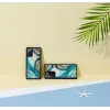 Funda protectora iKins para Samsung Galaxy Note 20 Ultra — diseño ágata aguamarina