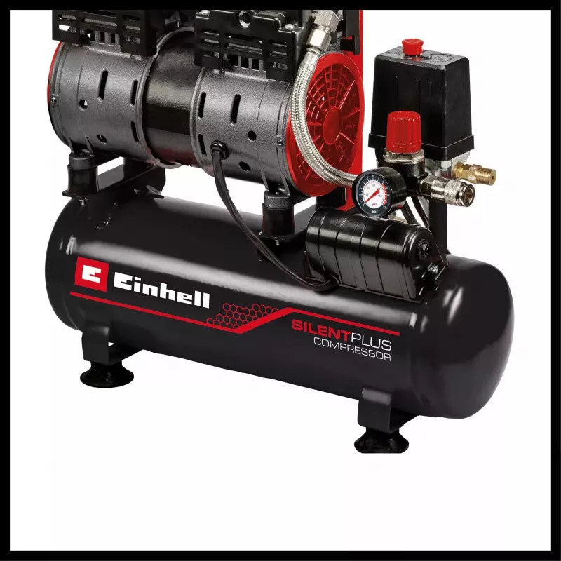 Compresor TE-AC 110/6 Silent Plus (negro/rojo, 550 W)