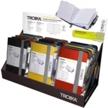 Expositor de mostrador TROIKA NPP25 15 blocs de notas diferentes A7 128 hojas