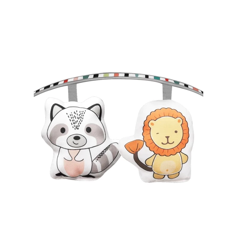 Hamaca para bebé Lionelo OTTO COZY gris — hamaca compacta para bebé, asiento suave, cinturón de seguridad