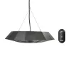 TunaBone | Calefactor eléctrico de techo por infrarrojos para terraza | TB2068C-01 | Calefactor para terraza | 2000 W | Número de niveles de potencia 1 | Apto para espacios de hasta 20 m² | Negro | IP45