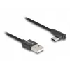 Cable USB 2.0 DeLOCK Type-A macho a USB Type-C macho acodado 0,5 m negro