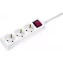 Regleta de enchufes AS Schwabe 11371 Schuko blanca — alargador Schuko de una pieza