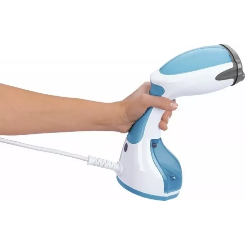 Plancha de vapor MPM MZP-01 con suela de acero inoxidable, 1200 W, depósito extraíble de 0,25 l, golpe de vapor 36 g/min, azul