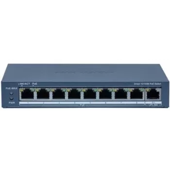 Switch de red Hikvision DS-3E1309P-EI(B) 8 puertos 100 Mbps con 110W PoE