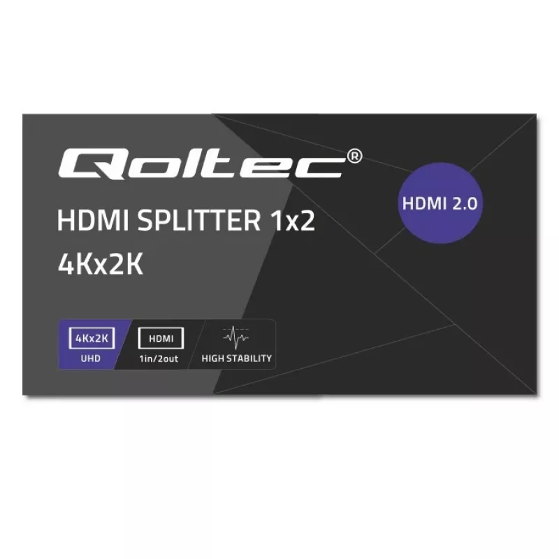 Qoltec 51797 Splitter HDMI activo 2 x HDMI 4K x 2K | 6 Gb/s | 60 Hz