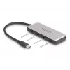DeLOCK 64261 Hub USB 3.2 Gen 1 Type-C 10000 Mbit/s negro gris