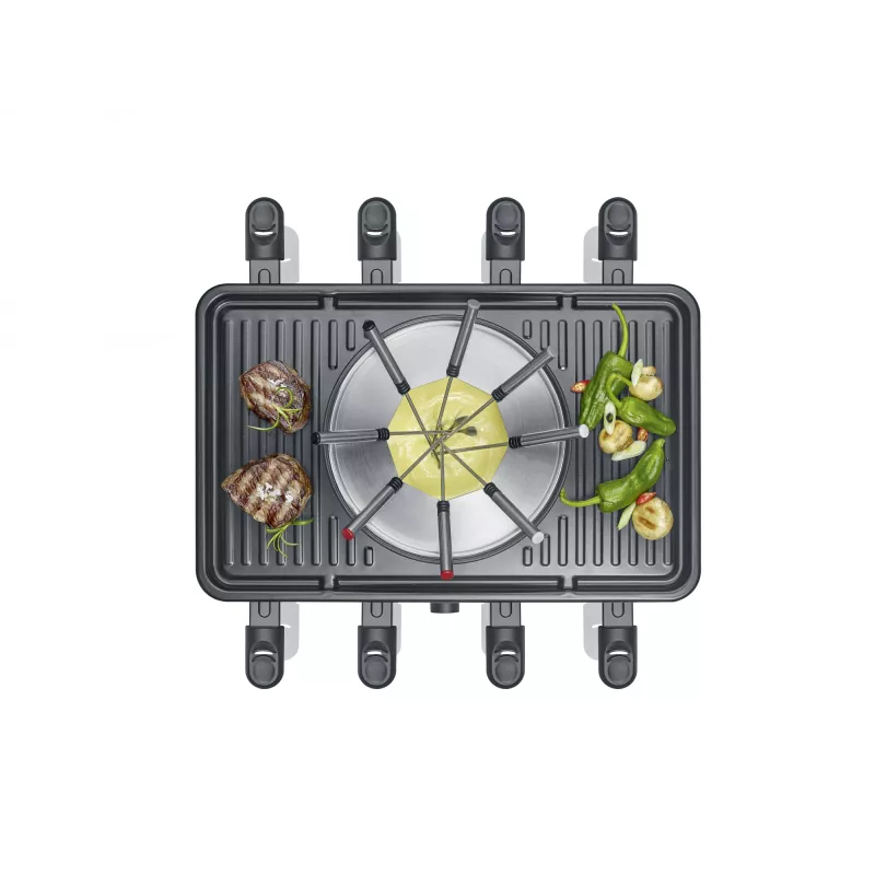 Parrilla raclette Severin RG 2347 8 personas 1400 W negra