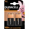 Duracell Plus pila de 9V (MN1604 / 6LR61), 2 unidades