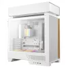 Caja de PC de sobremesa DeepCool CL6600 WH — blanca, compatible con fuentes ATX/PS2/SFX/SFX-L, 140 mm frontal, 120/140 mm superior/trasero, unidades de 2,5