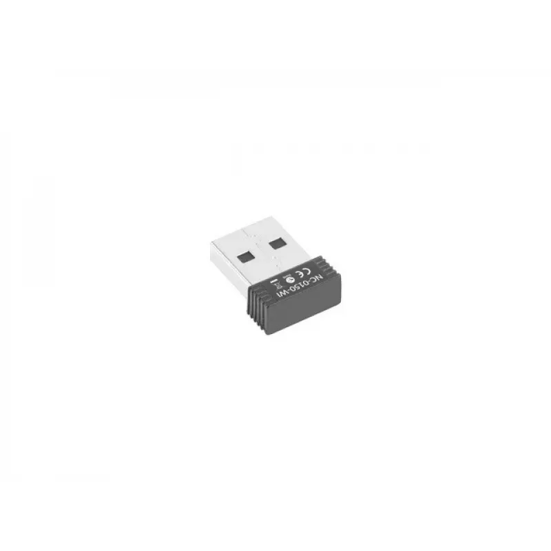 Lanberg NC-0150-WI adaptador WiFi USB Nano N150, 150 Mbit/s, 1 antena interna, negro
