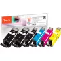 Cartucho de tinta Peach PI100-249 6 uds. compatible negro, cian, magenta, negro foto, amarillo