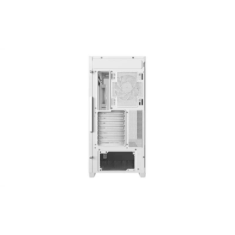 Caja de PC DeepCool CG580 4F V2 Midi Tower Blanca — ATX, cristal templado, 3 ventiladores laterales de 120 mm, soporte para radiador lateral de 360 mm