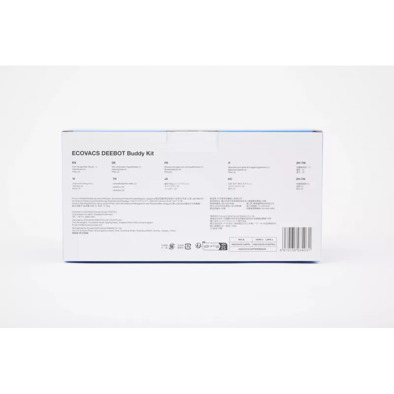 Set de cepillos y filtros de repuesto para Ecovacs N30 PRO Omni — set de mantenimiento estándar para cepillos laterales/principal y filtro de aire