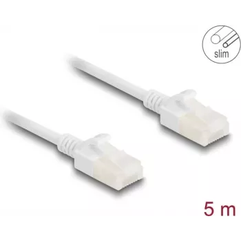 Cable de red DeLOCK RJ45 Cat.6A conector macho a conector macho 5 m blanco