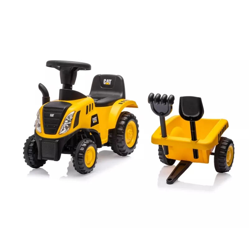 CAT Vehículo Tractor con remolque amarillo para montar