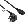 Akyga AK-PC-06A cable de alimentación CEE 7/7 a IEC C13, 3 m, negro