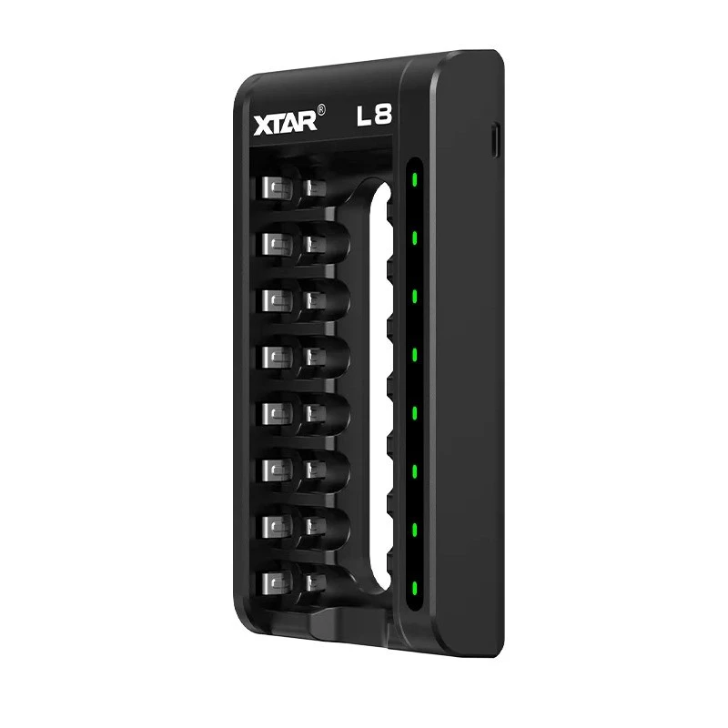 Cargador de baterías AA/AAA 1,5 V y 1,2 V, inteligente - 8 ranuras
