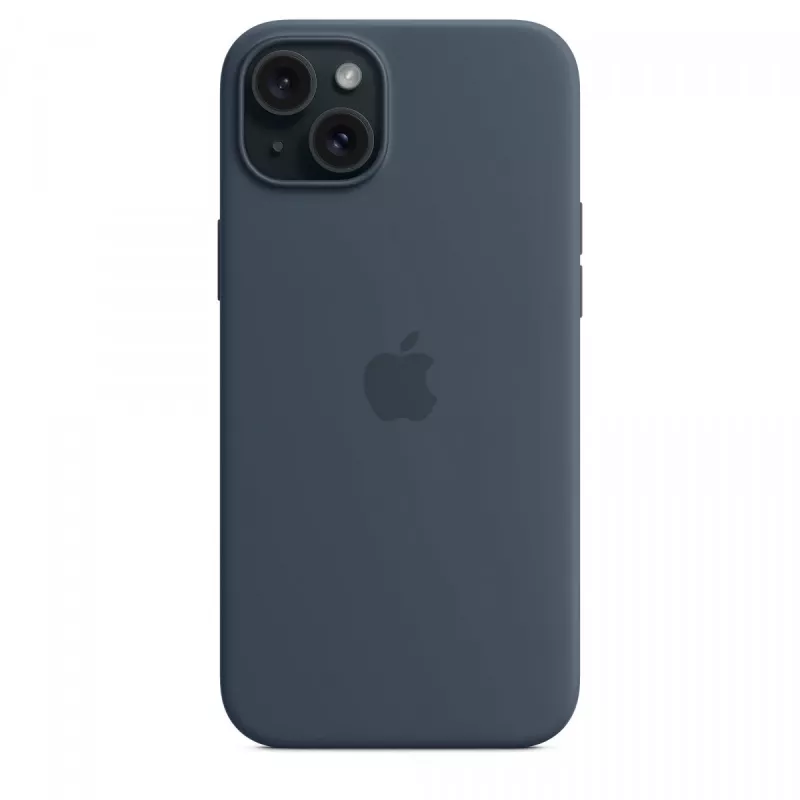 Apple Funda de silicona con MagSafe para iPhone 15 Plus - Azul tormenta