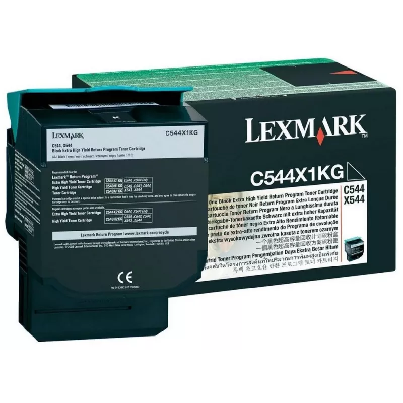 Tóner Lexmark C544X1KG negro de rendimiento extra alto, 6.000 páginas