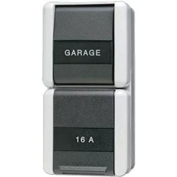 JUNG 876NAW pulsador, IP44, 250V, negro y blanco