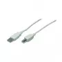 M-CAB - Cable USB - USB Tipo A, 4 pines (M) - USB Tipo B, 4 pines (M) - 3,0 m - Gris (7100039)