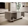 Mesa de centro Cama Meble ALMA 100×55×55 cm, tablero rectangular beige, acabado cashmere
