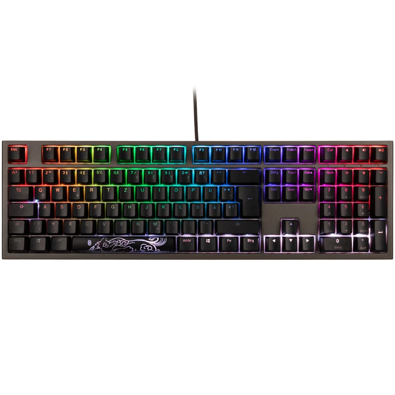 Teclado Ducky Shine 7, gaming, USB, gris