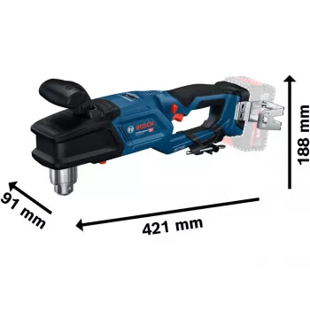 Taladro angular a batería GRD 18V-127 Professional solo, 18 voltios (azul/negro, sin batería ni cargador)