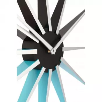 NeXtime Reloj 3051bl Nova, Ø50 cm, pared, negro/azul