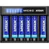XTAR MC6C cargador multislot inteligente para celdas cilíndricas de Li-Ion, 6 ranuras, compatible con 18650/21700/AA, entrada 5V, negro