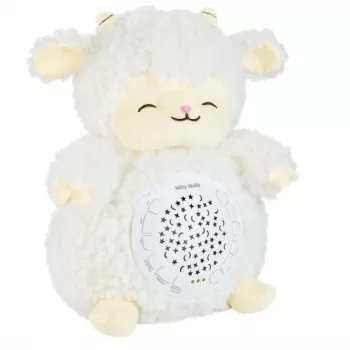Peluche proyector milly mally oveja proyector peluche modelo 5664 para niños pequeños — luz nocturna suave