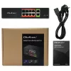 Switch de red QOLTEC Fast Ethernet PoE 8xRJ45 con 2xRJ45 uplink
