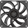 Ventilador de carcasa SILVERSTONE SST-AS120B 120mm negro transparente, 3-Pin