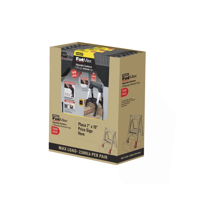 Stanley FatMax 1-92-980 caballetes, par, carga de hasta 1135 kg, negro