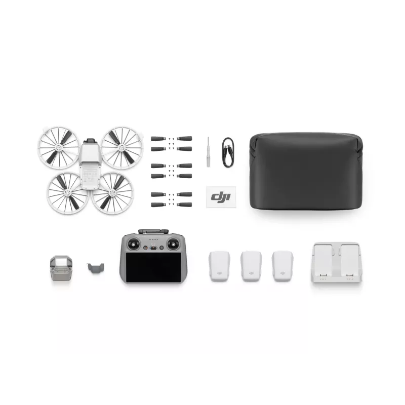 DJI Flip Fly More Combo (DJI RC 2) dron con cámara, 4K/60fps HDR, 48 MP, CMOS de 1/1,3″, 3 baterías