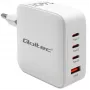 Cargador QOLTEC 51828 140W GaN 3×USB‑C PD + 1×USB‑A QC 3.0 – cargador rápido multipuerto