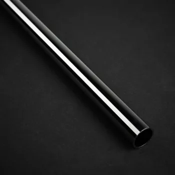 Tubo rígido de latón sin bisel Bitspower 12mm DE, 500mm - brillo negro