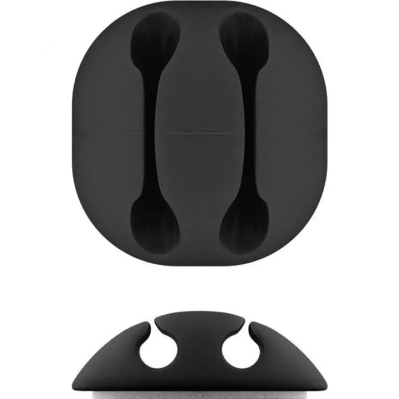 Clip para cables Goobay 70683 Escritorio Pared Negro 5 piezas