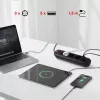 Regleta de enchufes MACLEAN MCE394 B — 3 tomas + 3×USB A, 110–240V, 2,1A USB, 2500W, cable 1,5 m, negro