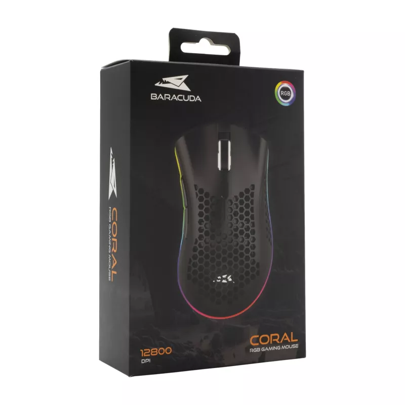 Ratón Baracuda BGM-031 Coral negro USB