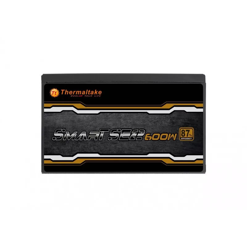 Fuente de alimentación Thermaltake Smart SE2 600W ATX semimodular, 86% de eficiencia, ventilador de 120 mm