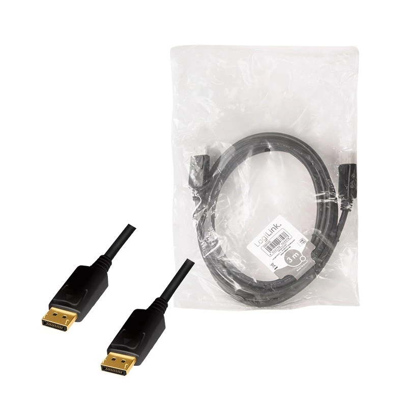 LogiLink Cable DisplayPort 3 m negro CD0102