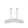 Cable trenzado USB-C a USB-C 1 m blanco