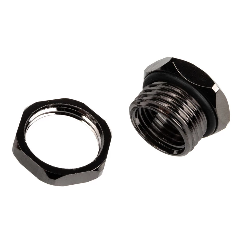 XSPC G1/4 Conector pasamuros para caja, Cromo negro