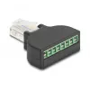 Adaptador de cable DeLOCK 90654 RJ45 bloque de conexión de 8 pines negro