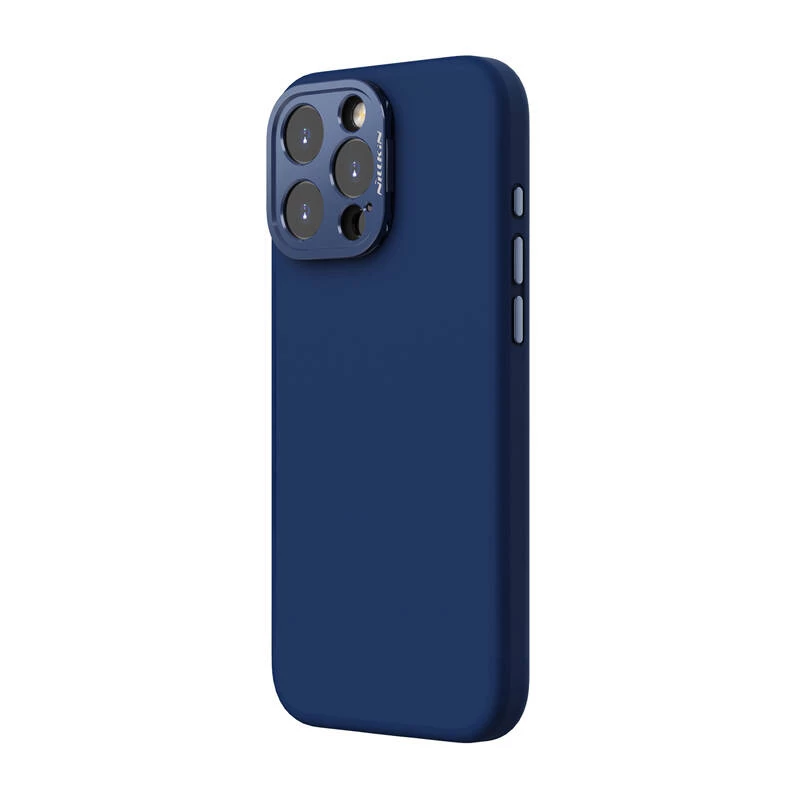 Funda protectora magnética Nillkin LensWing para Apple iPhone 16 Pro Max — azul, compatible con MagSafe, borde de cámara elevado