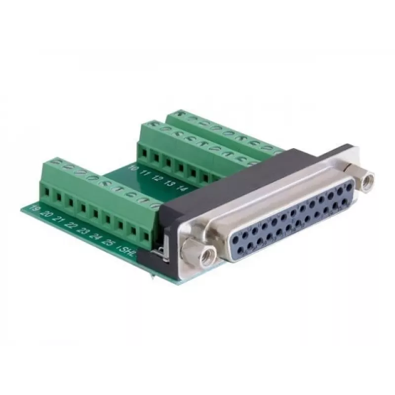Delock Adaptador serie, DB-25 hembra a bloque de terminales (65317)
