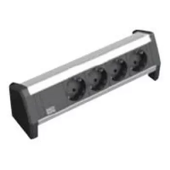 Regleta de enchufes Bachmann DESK 1 3 m 4 tomas AC negro gris
