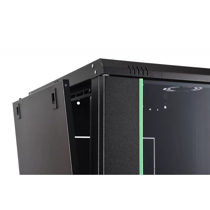 Caja de red de montaje en pared DIGITUS Dynamic-N DN-37111 — 12U, 600 x 600 mm, IP20, cerradura con llave